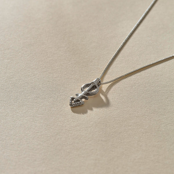 The Silver Mini Ma'at Charm Necklace