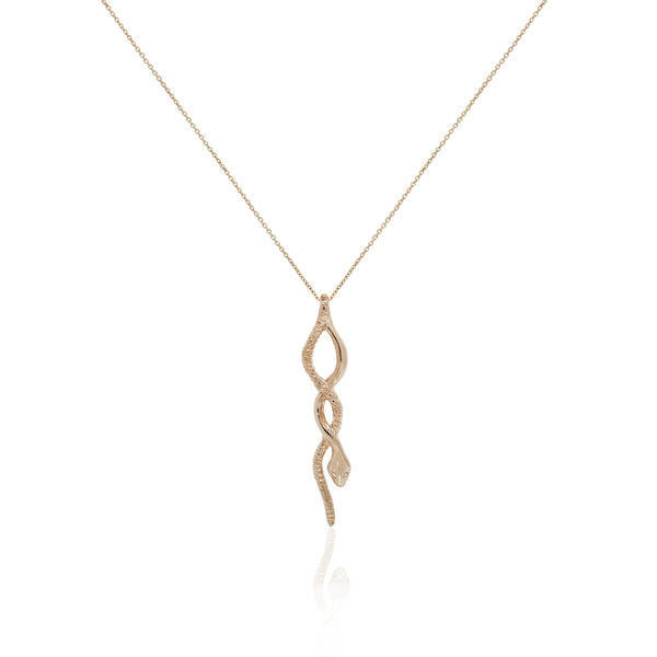 The Gold Serpent Charm Necklace