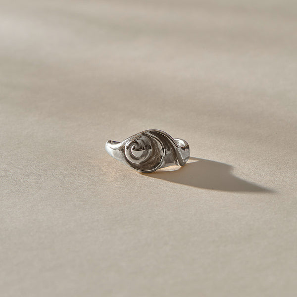The Silver Neptune Shell Ring