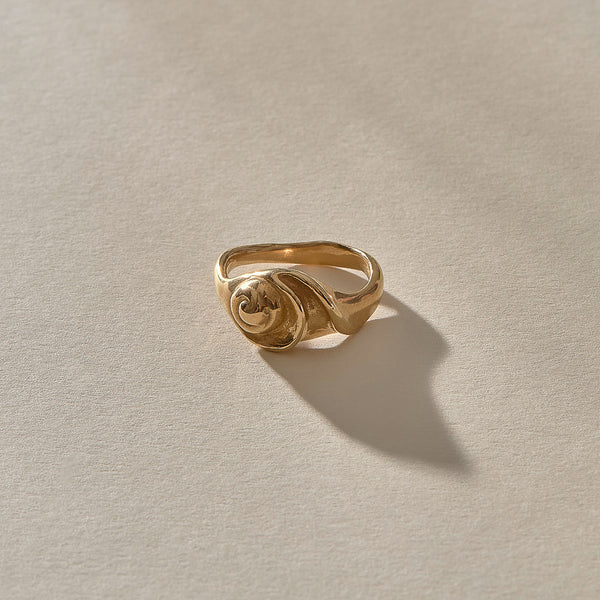 The Gold Neptune Shell Ring