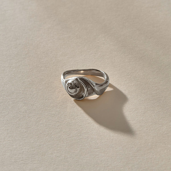 The Silver Neptune Shell Ring