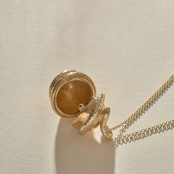 The Bronze Orphic Egg Capsule Necklace