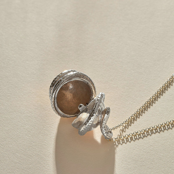 The Bronze Orphic Egg Capsule Necklace