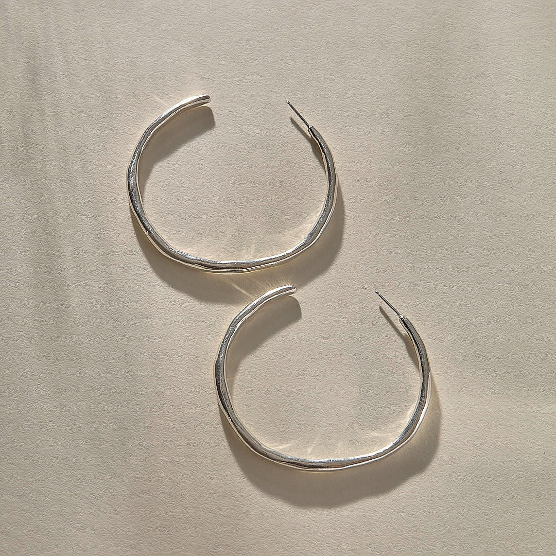The Silver Paloma Hoops