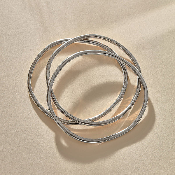The Silver Rustic Bangle