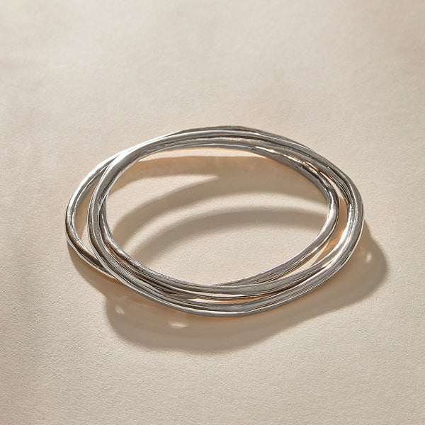 The Silver Rustic Bangle