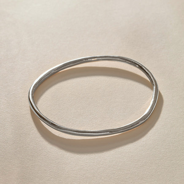 The Silver Rustic Bangle