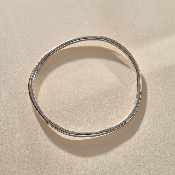 The Silver Rustic Bangle