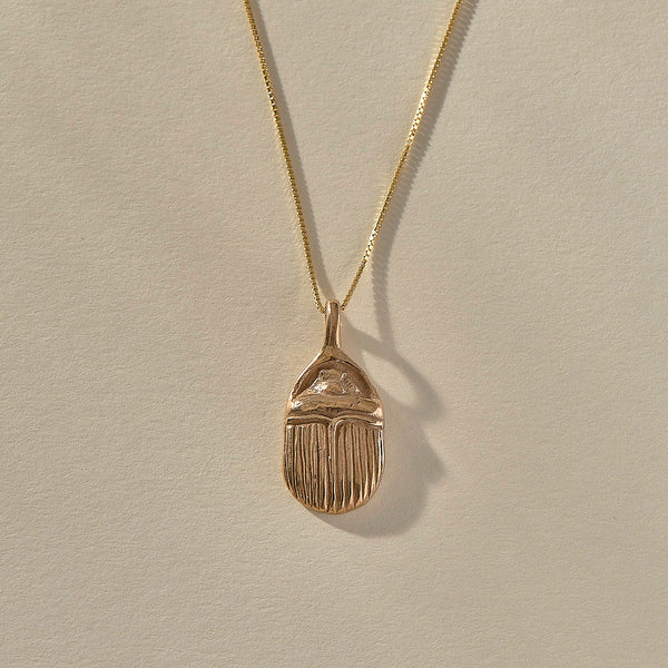 The Bronze Scarab Amulet Necklace