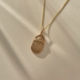 Scarab Amulet Necklace | Bronze