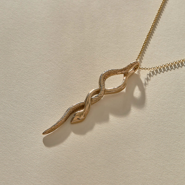 The Bronze Serpent Amulet Necklace