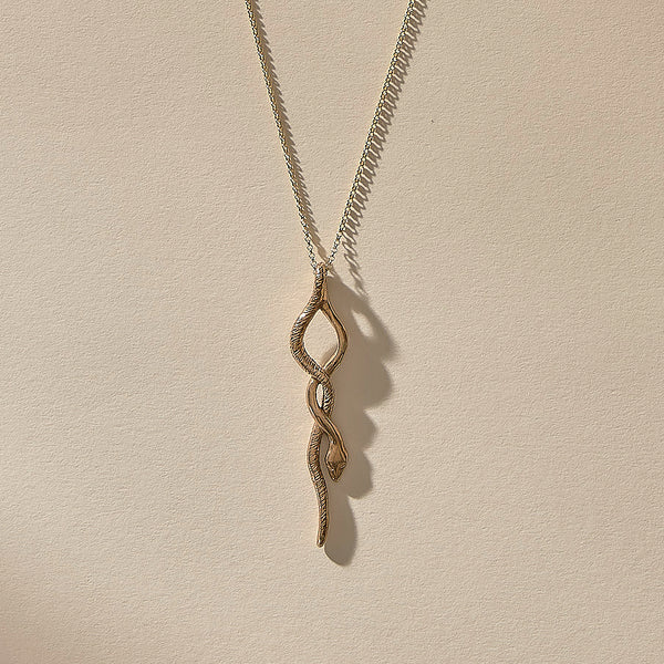 The Bronze Serpent Amulet Necklace