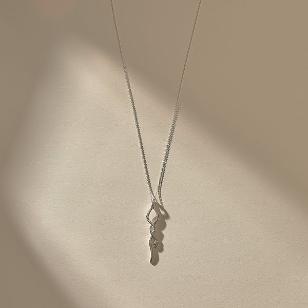 The Silver Serpent Amulet Necklace