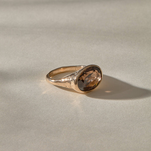 The Bronze Smoky Quartz Signet Ring