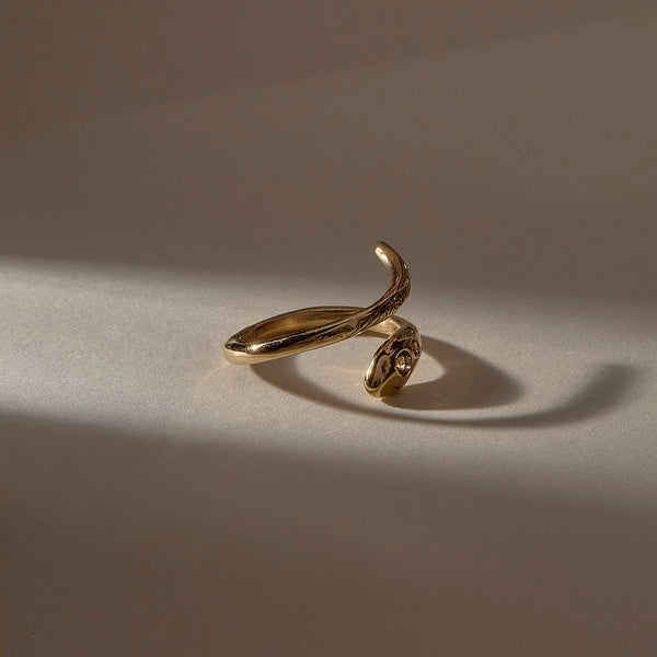 The  Bronze Stoned Serpent Ring