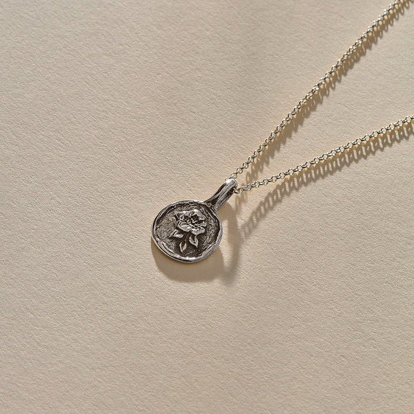 The Silver Wild Rose Necklace
