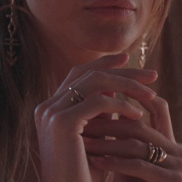 The  Bronze Stoned Serpent Ring