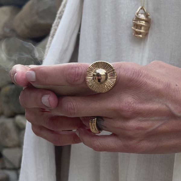 The Gold Heart of the Sun Ring
